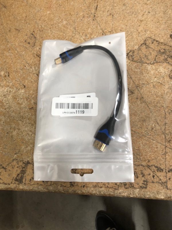 Photo 1 of ApoJodly 4K Short HDMI Cable 6 inch, HDMI Cord 0.5FT High Speed HDMI to HDMI Cable 2.0(4K@60Hz, 2K@144Hz, 1080P@120Hz, 18Gbps, HDR, 3D, HDCP 2.2, ARC) for HDTV, Switch, PS4/PS5, Xbox, Blu-ray, Monitor