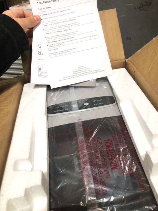 Photo 1 of Frigidaire 26 Lbs per Day Portable Compact Maker, Ice Making Machine, Stainless, Medium