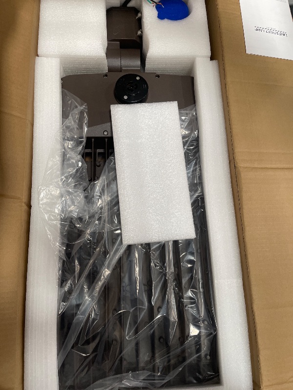Photo 1 of 300W LED Parking Lot Lights Adjustable Slip Fit Mount Natural White 5000K IP65 Waterproof Commercial LED Street Light Outdoor Dusk to Dawn Photocell