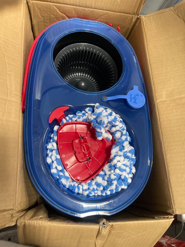 Photo 1 of O-Cedar RinseClean Spin Mop & Bucket System + 1 Extra Mop Head | Clean with Clean Water | Removes 99% of Bacteria