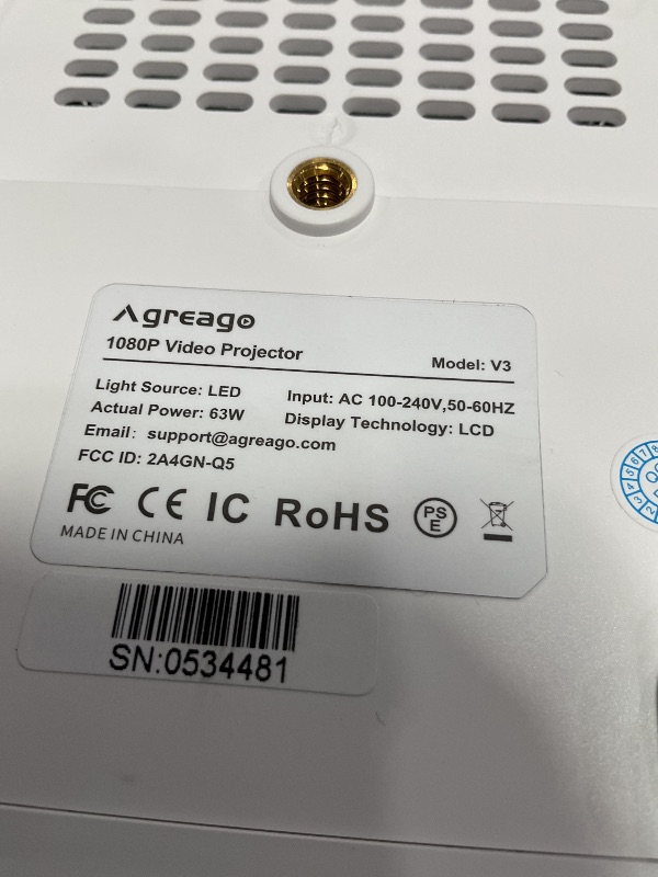 Photo 1 of [Electric Focus]Projector with WiFi and Bluetooth, Native 1080P 15,000 Lumens 4K Supported, Agreago Outdoor Movie Projector for Home Theater UP to 300", for iOS/Android/Laptop/TV Stick/HDMI/USB