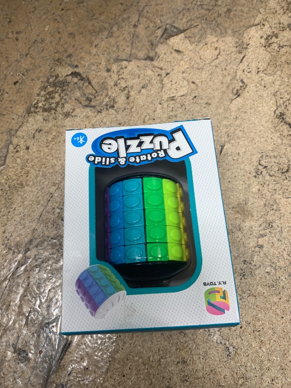 Photo 1 of R.Y.TOYS Rotate and Slide Puzzle-Design Patent,Fidget Toys(Restore/Create)-12 Colors,5 Layers-Open Cover for Quick Play,Brain Teaser,Sensory Toys,Stocking Stuffers,Easter Basket Stuffers Essentials