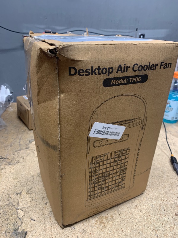 Photo 1 of 3-IN-1 Portable Air Conditioners, 5400mAh Built-In Battery Personal Evaporative Air Cooler Fan, 2 Ice Packs & 1200ml Water Tank, 1-7h Timer & Remote, Mini Air Conditioner for Room Desktop Outdoors