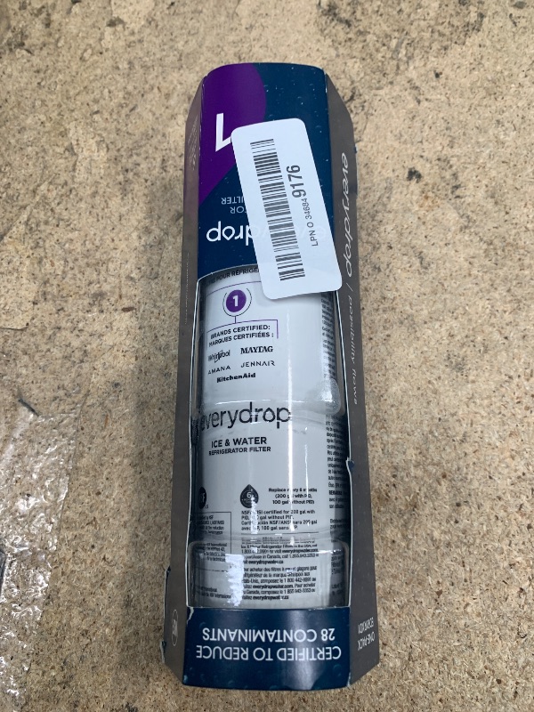 Photo 1 of everydrop by Whirlpool Ice and Water Refrigerator Filter 1, EDR1RXD1, Single-Pack , Purple