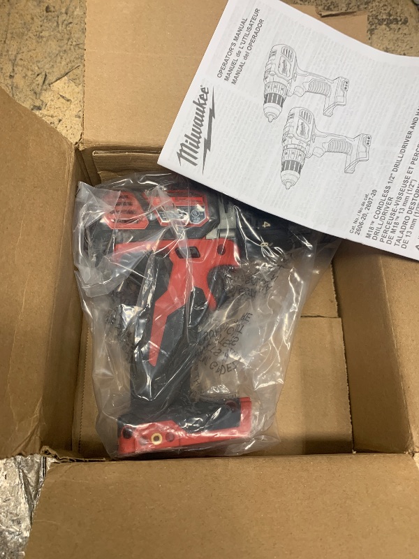 Photo 1 of Milwaukee M18 18-Volt Lithium-Ion 1/2 in. Cordless Hammer Drill (Bare Tool Only), Black Red