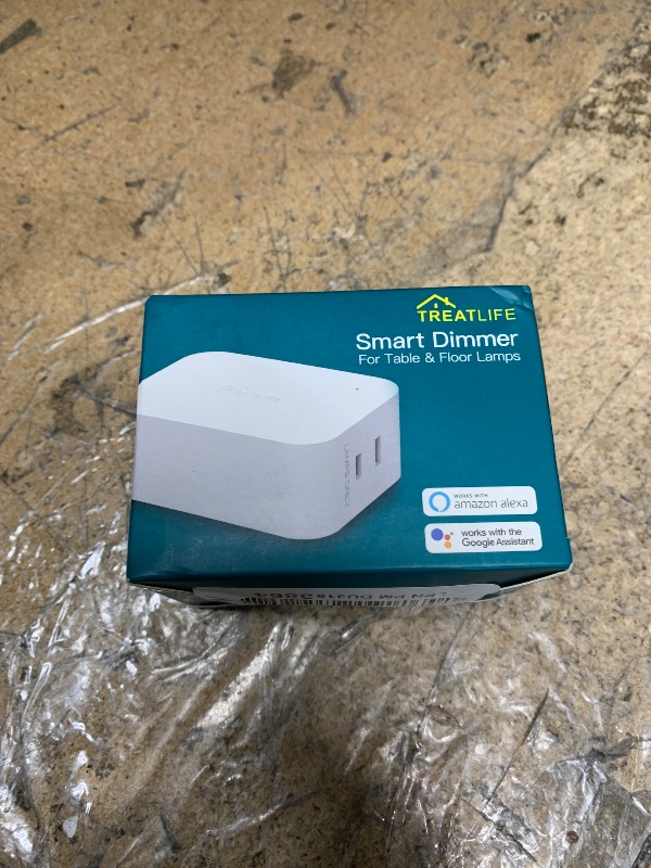 Photo 1 of Alexa Smart Dimmer Plug, Treatlife Plug-in Lamp Dimmer Switch for Dimmable LED, CFL, Halogen and Incandescent Bulbs, Lamps, String Lights, Max Power 300W, Dual Outlets, 2.4GHz WiFi Only