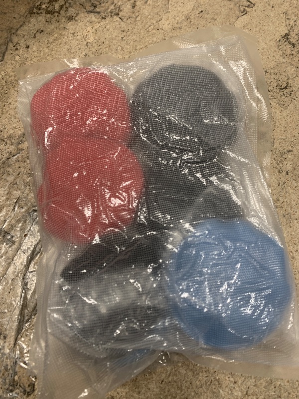 Photo 1 of 6 Pcs Tire Hex Grip Dressing Applicator Washable Tire Shine Applicator Dressing Pad Car Detailing Foam Sponge Reusable Tire Cleaner Sponge for No Slip Tire (Black, Red, Blue, 3.15 Inch Diameter)