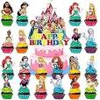 Photo 1 of 31 Pcs Cake Topper Cupcake Topper for Princess-Themed Cupcake Toppers Cake Topper for Girls Birthday Party and Baby Shower