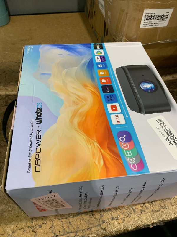 Photo 1 of [2025 Netflix-Official | 386+ Built-in Apps] DBPOWER E2 Smart Projector with WiFi and Bluetooth, Mini Projector 4K Support with Netflix, Youtube, Disney+, Hulu, Max, Crunchyroll w Portable Case
