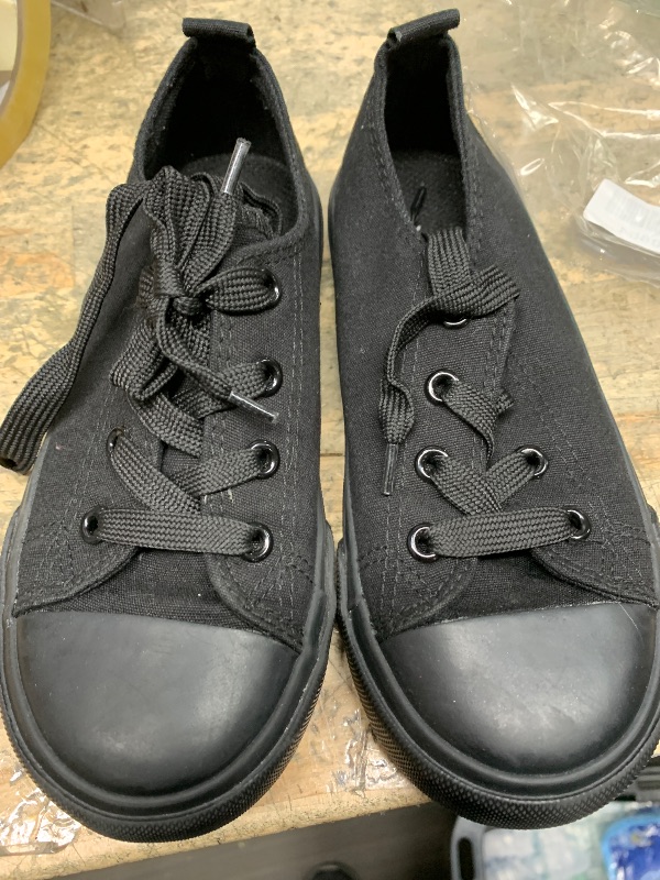 Photo 1 of AOVOG Toddler Little Kid Cushioned Canvas Shoes Slip On Sneakers Soft and Durable All Black  13