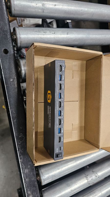 Photo 1 of ***PARTS ONLY***USB3.0 KVM Switch 4 Computers 1 Monitors,4K@60HZ 4 Port HDMI KVM Switcher with 3 USB3.0 Ports to Share Keyboard Mouse Printer,4 in 1 Out Monitor Switch?EDID Adaptive