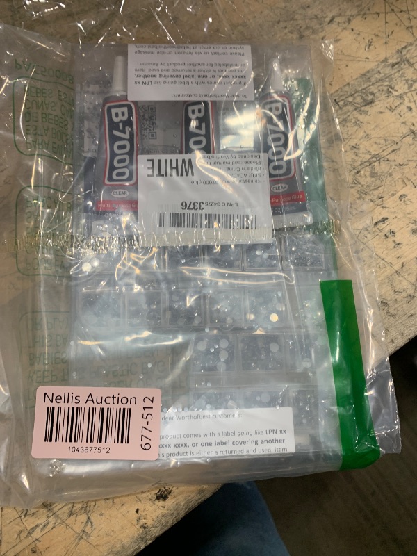 Photo 1 of b7000 Glue with 7500Pcs Clear Silver Rhinestones for Crafts Clothes Clothing Fabric, Shiny Flatback Crystals Gems for Crafting Shoes Shirt, Flat Back Diamonds Set Badazzle kit Jewels 2-5mm 4 Sizes Mix