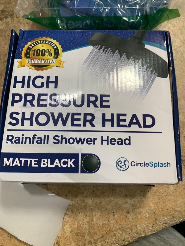 Photo 1 of (used)(see images) High Pressure Shower Head - Anti-Clogging Silicone Nozzles - 2.5 GPM Removable Restrictor -