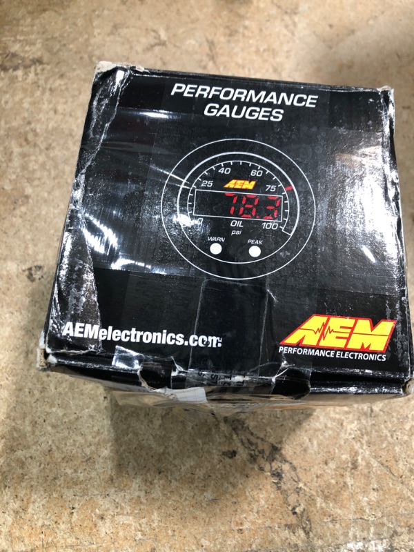 Photo 1 of AEM 52mm Wideband UEGO Air Fuel Ratio Sensor Controller Gauge w/White Face Kit
