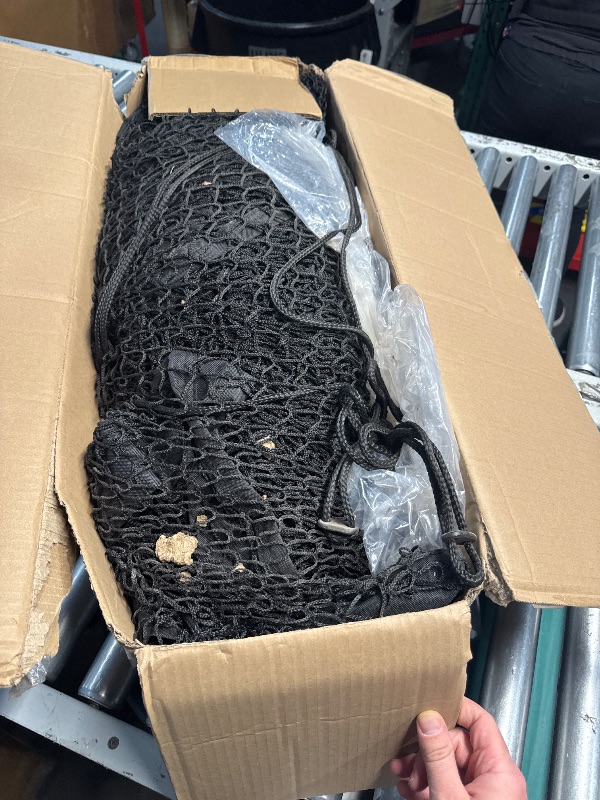 Photo 1 of (PARTS) (UNABLE TO TEST FUNCTIONALITY) (USED/FAIR) ZivPlay Baseball Batting Cage Net Batting Cages for Backyard Portable Pop Up Cage for Baseball and Softball 22ftx12ftx8ft with Pitching Machine Hole and Detachable Door