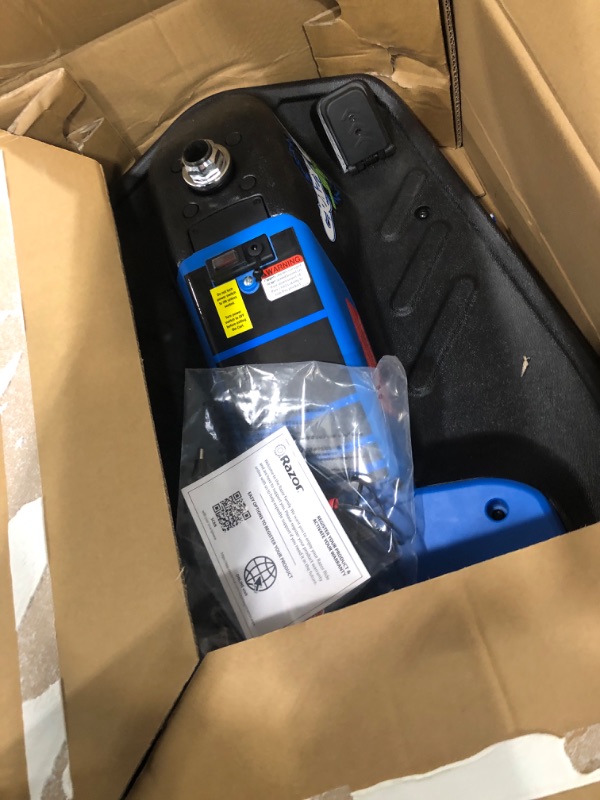 Photo 1 of ***PARTS ONLY***Razor Crazy Cart Shift Electric Go Kart for Kids Ages 6+ - 12V Drifting System, High/Low Speed Switch, Simplified Drifting, Riders up to 120 lbs, Black/Blue