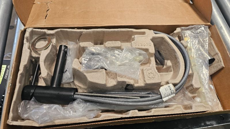Photo 1 of ***PARTS ONLY***Moen Align Matte Black One-Handle Single Hole Low Profile Modern Bathroom Faucet with Drain Assembly, 6191BL