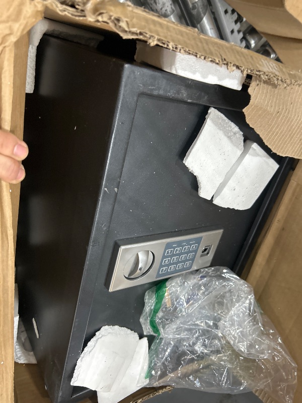 Photo 1 of ***(MINOR DAMAGE/ HAS SOME SCRATCHES AND DENTS)***
Locksworth Safe for Home, 0.6 Cubic Feet Safety Box, Lock Box for Money, Jewelry, Documents and Guns, Digital Security Safe for Office, Hotel and Personal Use, 13.8"W x 9.8"D x 9.8"H