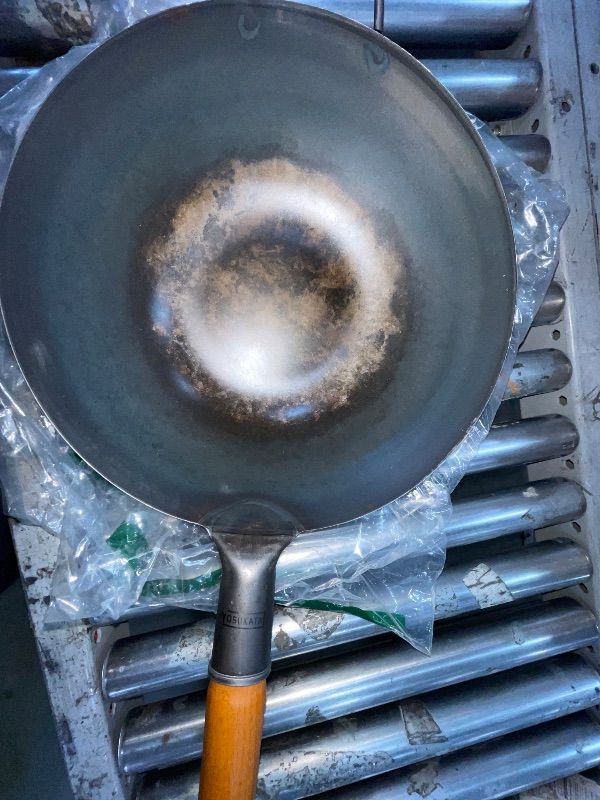 Photo 1 of YOSUKATA Carbon Steel Wok Pan – 13,5 “ Stir Fry Pans with Flat Bottom - Pow Wok - Traditional Japanese Chinese Cookware for Induction Electric Gas Stovetops - Open Fire, BBQ, Grill, Outdoor Camping