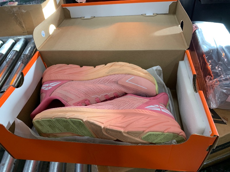 Photo 1 of ALLSWIFIT Women's Slip On Walking Shoes Running Comfortable Tennis Breathable Non Slip Athletic Gym Workout Cross Training Fashion Sneakers,Size 8,Pink/Orange,SARR034W