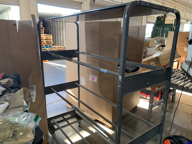 Photo 1 of uline 3 tier picking rack, grey