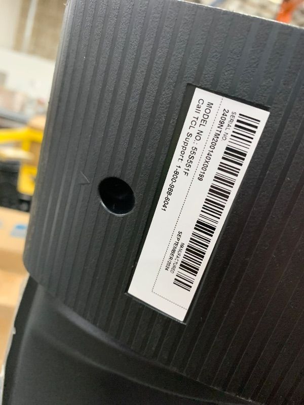 Photo 1 of ***************SCREEN BROKEN, FINAL SALE********************
\
TCL 55-Inch Class S5 UHD 4K LED Smart TV with Fire TV (55S551F, 2024 Model), Dolby Vision, HDR PRO+, Dolby Atmos, Alexa Built-in with Voice Remote, Apple AirPlay 2 Compatibility, Streaming Tel