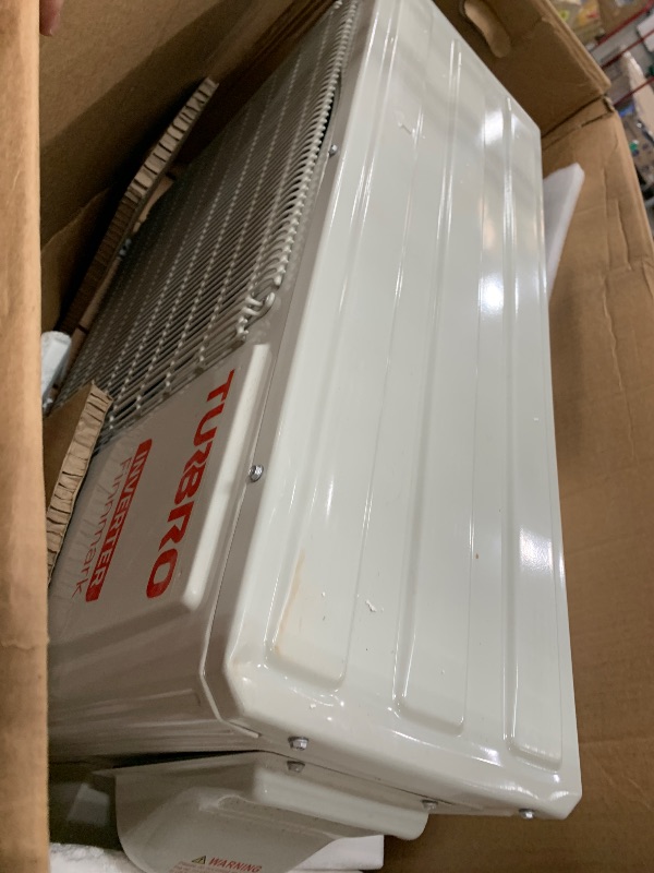 Photo 1 of (PART oNLY) TURBRO 18,000 BTU Ductless Mini Split AC with Heat Pump, Inverter Compressor, 19 SEER2, 230V, R32 Refrigerant, Pre-charged Evaporator, WiFi-Enabled, Works with App, AHRI Certified, Finnmark Series