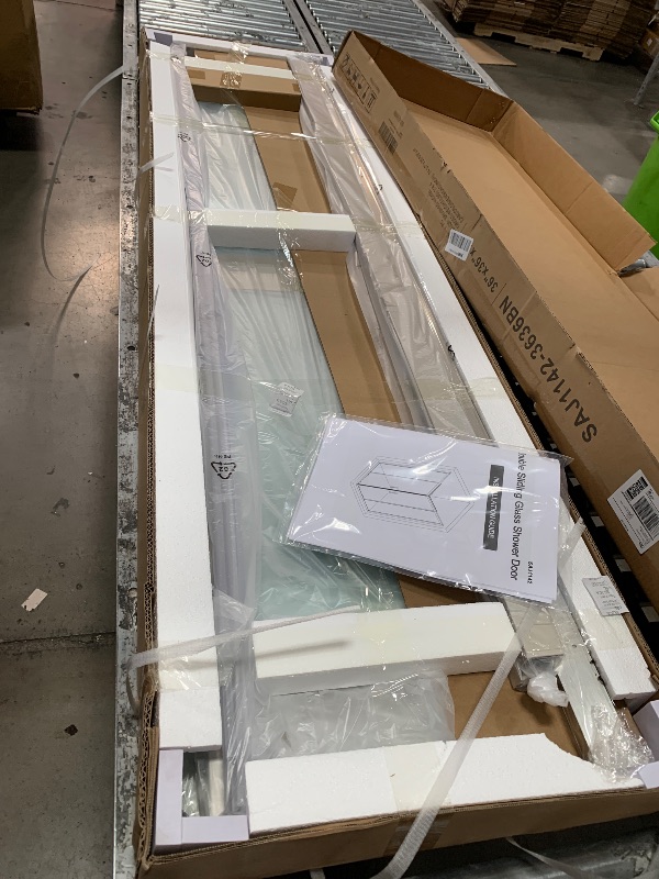 Photo 1 of ** SEE NOTES ***ENSO SENKA Corner Shower Enclosure 36" D X 36" W X72" H Shower Stall for Walk in Shower, 1/4" Thick Clear SGCC Tempered Glass Sliding Shower Door, Brushed Nickel (Shower Base Not Included)