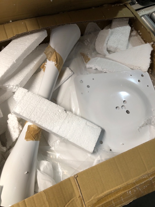 Photo 1 of (PARTIAL SET) NICOKI Industrial Solid Wood Table Modern Round Dining Table with Metal Tulip Base, Multifuntional Desk Black for Living Room, Dining Room, Home Office -31.5" L x 31.5" W x 29.5" H