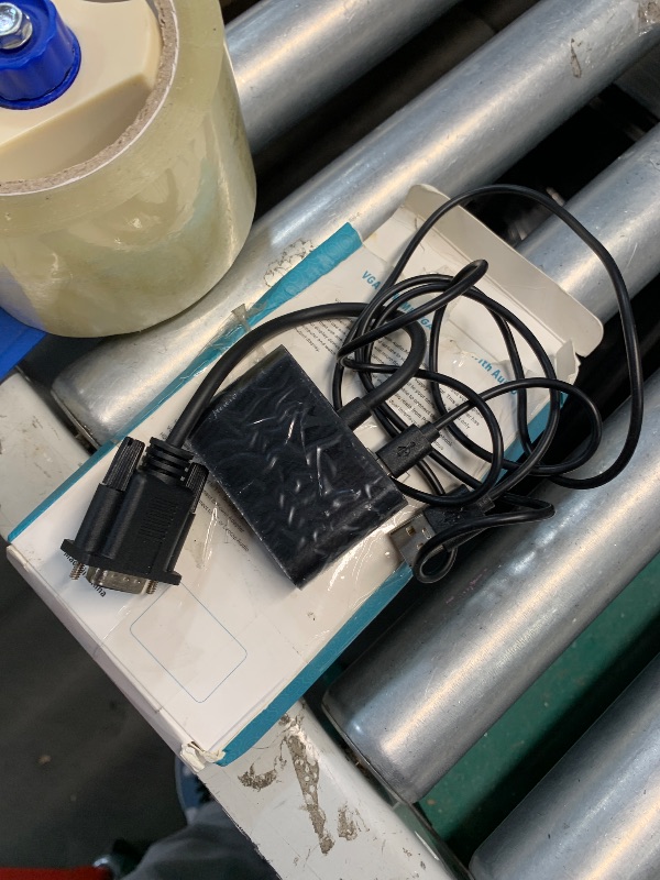 Photo 1 of (USED/FAIR) AKWOR VGA to HDMI+VGA Adapter for Dual Monitors, VGA to HDMI Adapter Splitter 2 in 1,1080P@60HZ Full HD Display Video Converter for PC Laptop Link Monitor/HDTV/Projector, Fully Plug & Play