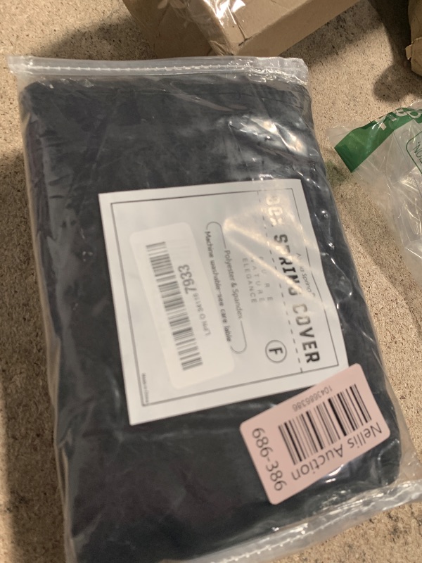 Photo 1 of Alyvia Spring Box Spring Cover Full Size - Jersey Knit & Stretchy Wrap Around 4 Sides Bed Skirt for Hotel & Home - Full/Full XL, Black