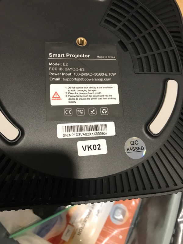 Photo 1 of [2025 Netflix-Official | 386+ Built-in Apps] DBPOWER E2 Smart Projector with WiFi and Bluetooth, Mini Projector 4K Support with Netflix, Youtube, Disney+, Hulu, Max, Crunchyroll w Portable Case