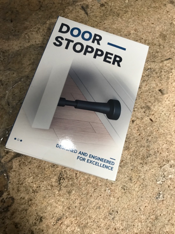 Photo 1 of 5PCS Matte Black Door Stop for Wall, Spring Door Stoppers for Bottom of Door- 4.33 Inch Heavy Duty Aluminum Door Stopper, Silicone Tip Doorstops for Inside Door, Screw & Adhesive Installation