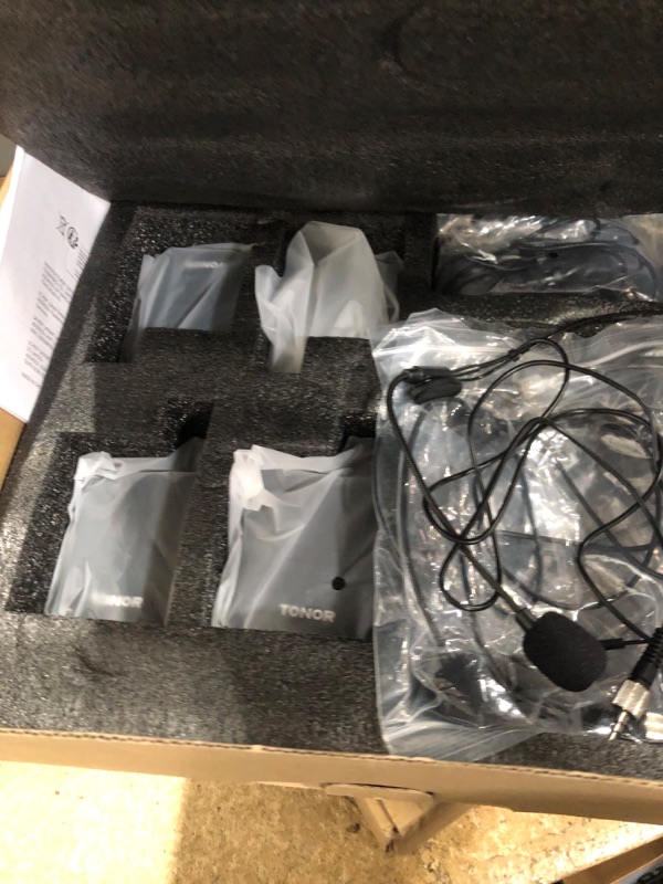 Photo 1 of TONOR Wireless Microphones System with UHF Headset/Lavalier Lapel Mics, Bodypack Transmitter, Receiver, 4 * 10 Channels, 200ft Range for Church Conference Performance Singing Karaoke PA Speaker Mixer