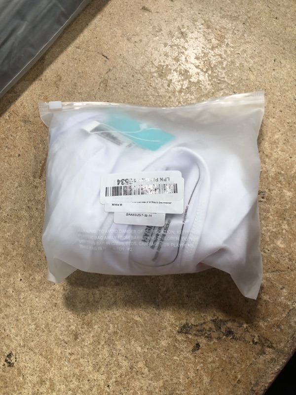Photo 1 of (MEDIUM) (BAGGED) (USED/FAIR) Aqua Eve One Piece Swimsuits for Women Tummy Conrtol Bathing Suit V Neck Swimwear White M