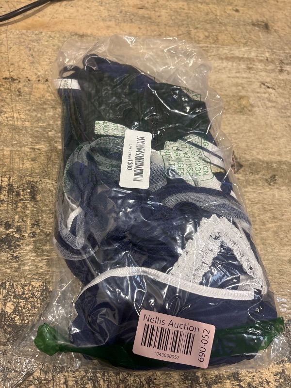 Photo 1 of *USED MISSING PIECES*EHSUYAB Flight Attendant Costume For Women, Stewardess Halloween Outfits, Hat Scarves Dress G String Gloves 5 Piece Sexy Cosplay Lingerie Set Boudoir Festival Party One Size Fits All Navy Blue