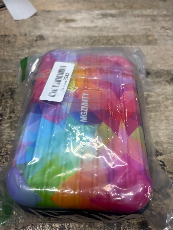 Photo 1 of MGZNMTY Travel Carrying Case for Asthma Inhaler, Inhaler Spacer for Kids and Adults, Masks, Holder Bag with Shoulder Crossbody Rope and Mesh Pocket for Medicine (Only Case) (Iridescent)