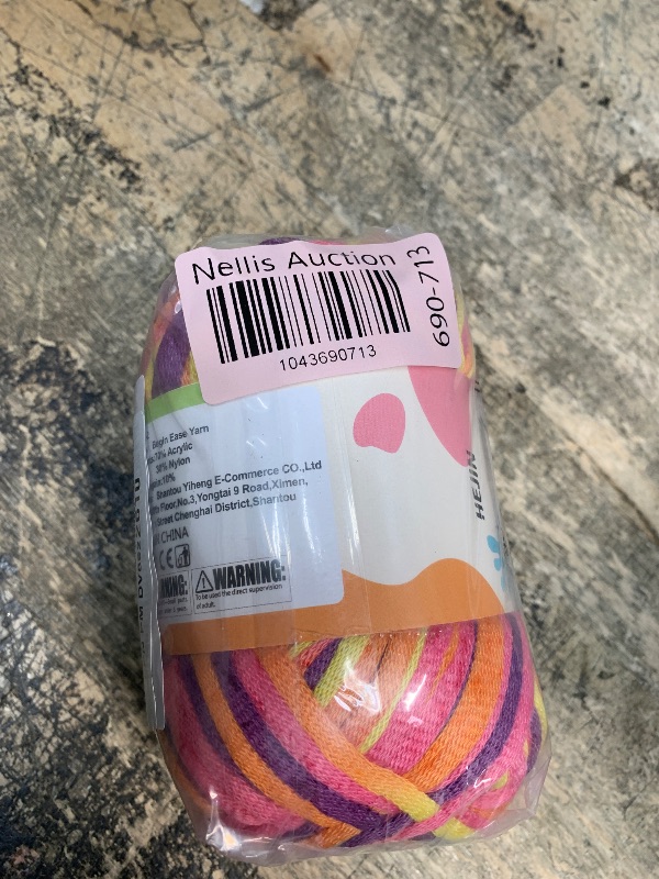Photo 1 of 120g Fruit Yarn for Crocheting and Knitting; Rainbow Yarn for Beginners with Easy-to-See Stitches;Worsted-Weight Medium #4 for Beginners Crochet Kit Making