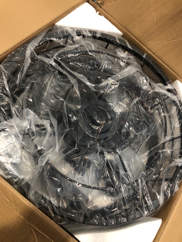 Photo 1 of ***PARTS ONLY***LEDIARY 16.5 inch Black Caged Ceiling Fan with Light, Fandelier Industrial Ceiling Fan with Remote, Farmhouse Fan Lights Ceiling Fixtures for Kitchen, Bedroom, Outdoor?6 Speed, Timing?-Black