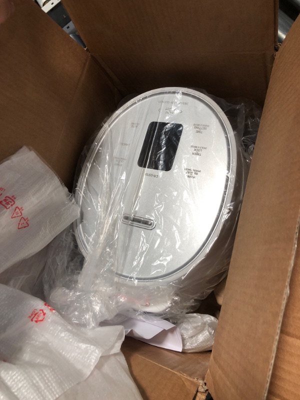 Photo 1 of CUCKOO Rice Cooker 3 Cup Uncooked / 6 Cup Cooked, Modern Fuzzy Logic Rice Cooker Small with Delay Timer & Keep Warm Setting, Versatile Food Steamer for Cooking, Non-Stick Inner Pot, White (CR-0375FW)