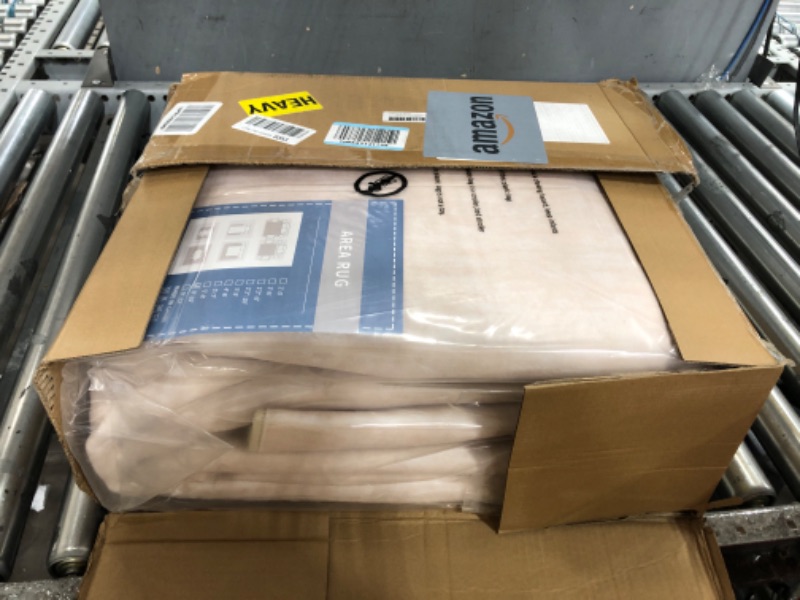 Photo 1 of RUGSREAL Large Solid Area Rug 8x10 for Living Room Washable Bedroom Rug with Rubber Backing Stain Resistant Modern Dining Room Throw Carpet Contemporary Home Office Throw Carpet, 8' x 10' Ivory Beige