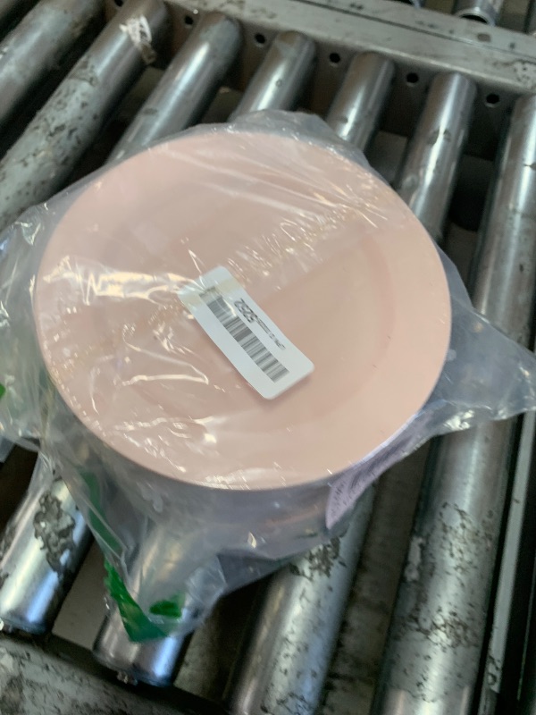 Photo 1 of  Pink Plastic Plates Set, 100 10.25 inch Dinner Plates  Premium Disposable Plates for Party, Wedding