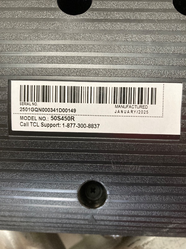 Photo 1 of **SMASHED SCREEN FINAL SALE**TCL 50-Inch Class S4 4K LED Smart TV with Roku TV (50S450R, 2023 - Model), Dolby Vision, HDR, Dolby Atmos, Works with Alexa, Google Assistant and Apple HomeKit Compatibility, Streaming UHD Television