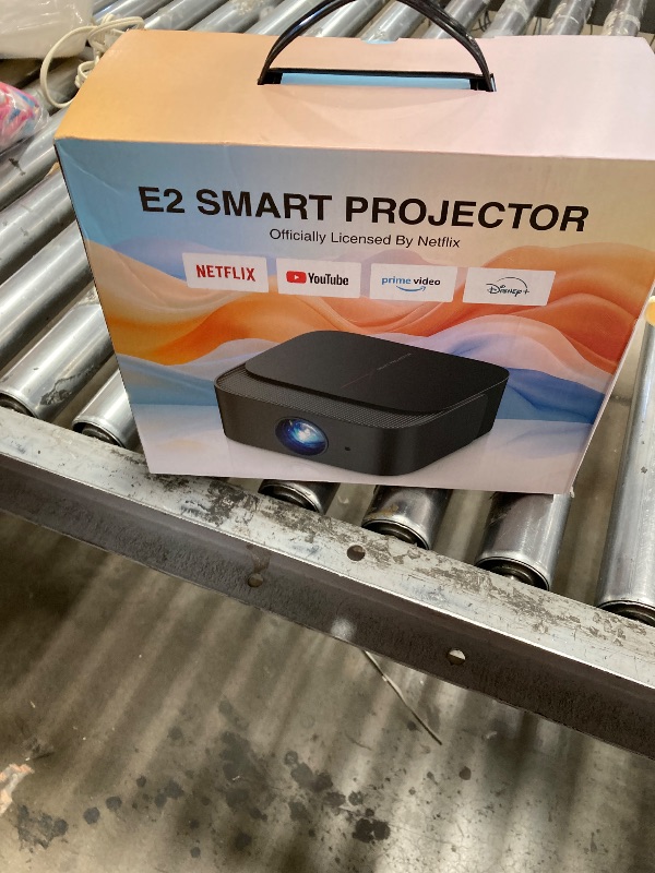 Photo 1 of [2025 Netflix-Official | 386+ Built-in Apps] DBPOWER E2 Smart Projector with WiFi and Bluetooth, Mini Projector 4K Support with Netflix, Youtube, Disney+, Hulu, Max, Crunchyroll w Portable Case