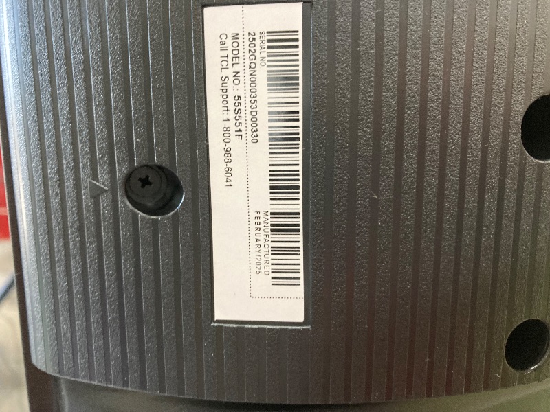 Photo 1 of ***MISSING POWER CORD & REMOTE*** TCL 55-Inch Class S5 UHD 4K LED Smart TV with Fire TV (55S551F, 2024 Model), Dolby Vision, HDR PRO+, Dolby Atmos, Alexa Built-in with Voice Remote, Apple AirPlay 2 Compatibility, Streaming Television