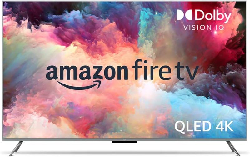 Photo 1 of **SMASHED SCREEN FINAL SALE**Amazon Fire TV 75" Omni QLED Series 4K UHD smart TV, Dolby Vision IQ, Fire TV Ambient Experience, local dimming, hands-free with Alexa
