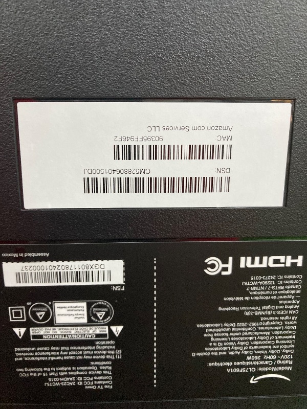 Photo 1 of **SMASHED SCREEN FINAL SALE**Amazon Fire TV 75" Omni QLED Series 4K UHD smart TV, Dolby Vision IQ, Fire TV Ambient Experience, local dimming, hands-free with Alexa
