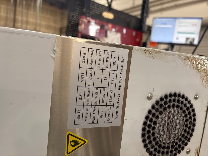 Photo 1 of ***PARTS ONLY***Commercial Ice Cream Machine - 5.8 GAL/H Soft Serve Ice Cream Maker with 1200W Compressor, 1.85 Gallon Hopper, Auto Clean & LCD Panel - Single Flavor for Restaurants, CafEs