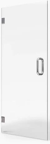 Photo 1 of (For Parts)(missing parts)  Ravello 28 in. W x 75 in. H Frameless Single Swing Pivot Shower Door Clear Tempered Glass 3/8 in. Thick Stain Resistant