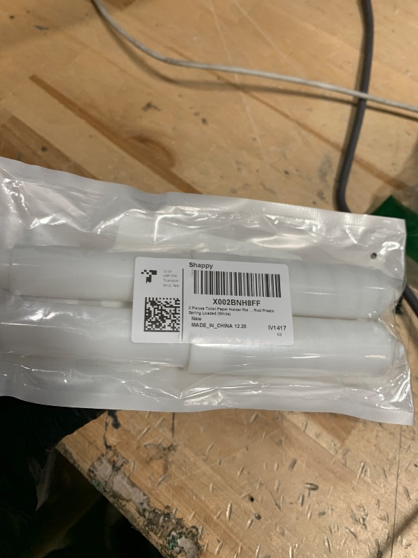 Photo 1 of 2 Pieces Toilet Paper Holder Roller Spindle Replacement Rod Plastic Spring Loaded (White)